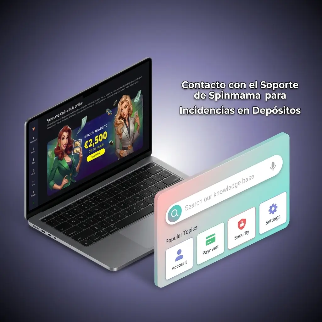 Canales de atención al cliente de Spinmama para incidencias en depósitos